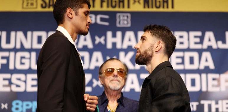 Sebastián Fundora y Ermal Hadribeaj frente a frente antes de su combate