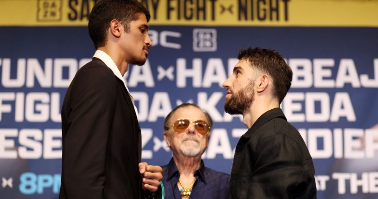 Sebastián Fundora y Ermal Hadribeaj frente a frente antes de su combate